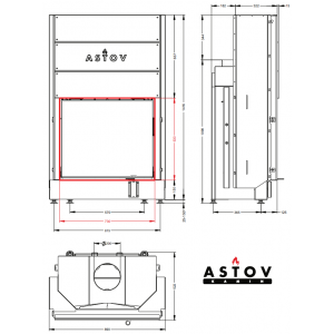 Каминная топка Астов ПС 7363
