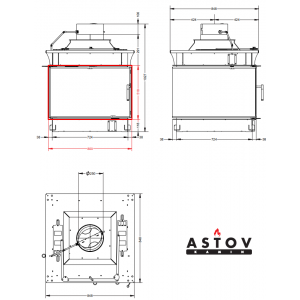 Каминная топка Астов П4С 800
