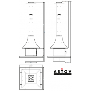 Камин Астов Арт П4С 800