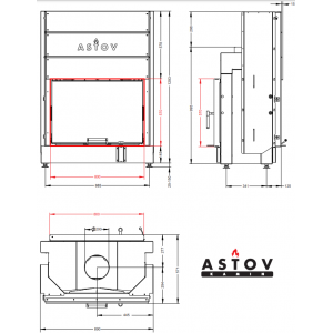 Каминная топка Астов ПТ 8057