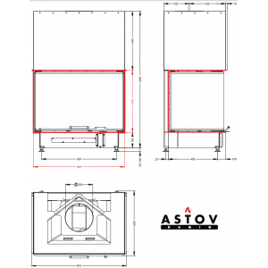 Каминная топка Астов П3С 8457
