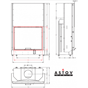 Каминная топка Астов ПС 9074