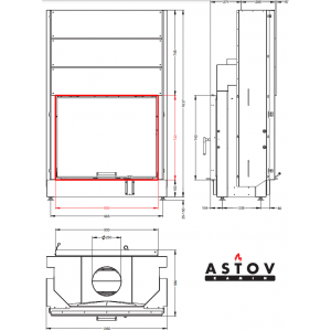 Каминная топка Астов ПТ 9074