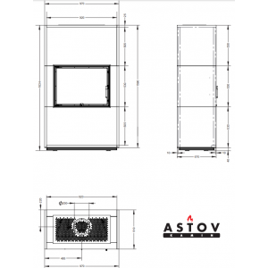 Печь-камин Астов APLIT M 700