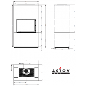 Печь-камин Астов APLIT ПС 800