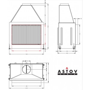 Каминная топка Астов ОПС 900