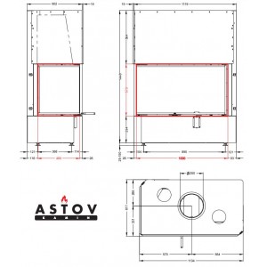 Каминная топка Астов П2С 10057