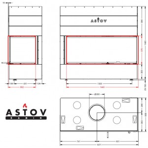 Каминная топка Астов П2С 14057