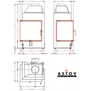 Каминная топка Астов П2С 600