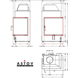 Каминная топка Астов П2С 600