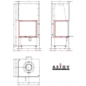 Каминная топка Астов П2С 6057