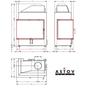 Каминная топка Астов П2С 800