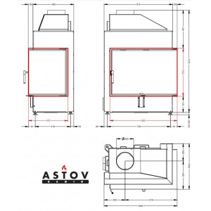 Каминная топка Астов П2С 800