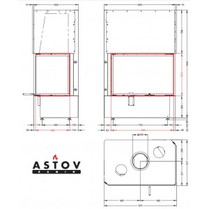 Каминная топка Астов П2С 8457