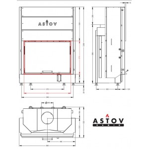 Каминная топка Астов ПС 8057