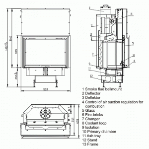 Каминная топка Bef Home Aquatic WH V 750