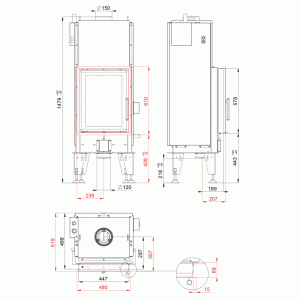 Каминная топка BeF Home Aquatic WH 450