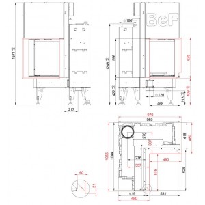 Каминная топка BeF Home Flat V 4 L