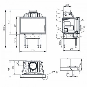Каминная топка Bef Home Optim 7