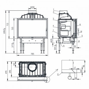 Каминная топка Bef Home Optim 8
