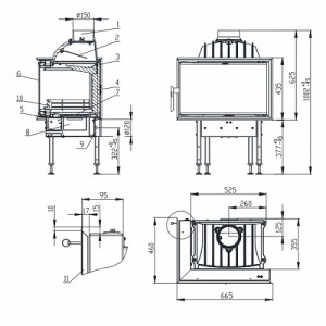 Каминная топка Bef Home Optim 6 CP