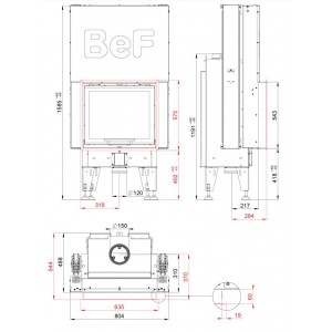 Каминная топка BeF Home Therm V 6