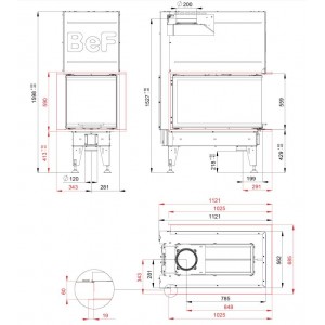 Каминная топка BeF Home Therm V 8 U
