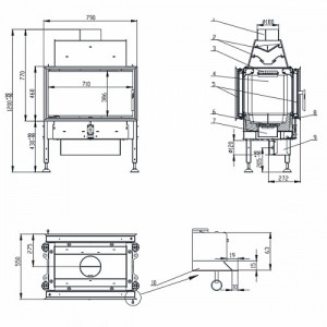 Каминная топка Bef Home Twin 8