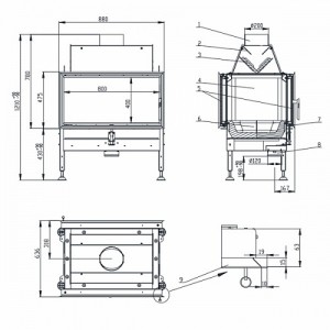 Каминная топка Bef Home Twin 9