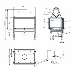 Каминная топка Bef Home Twin 9 N