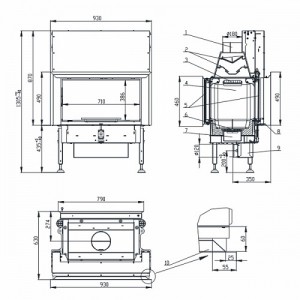 Каминная топка Bef Home Twin V 8