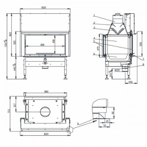 Каминная топка Bef Home Twin V 9