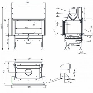 Каминная топка Bef Home Twin V 9 N
