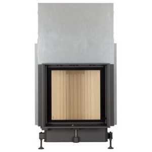 Каминная топка Brunner Compact 57/55 прямое стекло, вертикальное открытие (с подъемом)