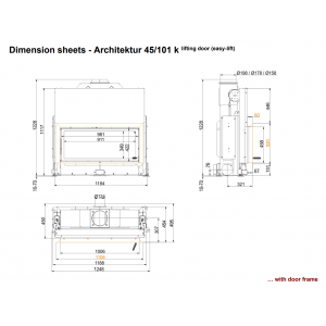 Каминная топка Brunner Architecture 45/101 K (уменьшенная топка)