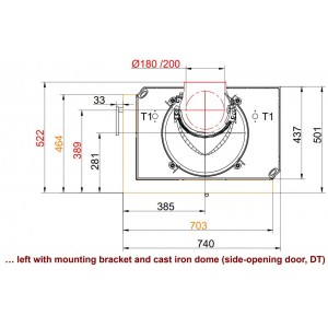 Каминная топка Brunner BKH 5.0 Corner 42-66-42 DTL/DTR