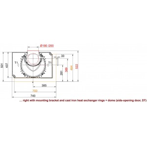 Каминная топка Brunner BKH 5.0 Corner 42-66-42 DTL/DTR