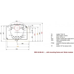 Каминная топка Brunner BKH 5.0 Corner 42-66-42 DTL/DTR
