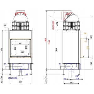 Каминная топка Brunner BKH 5.0 Flat 42-50 DT