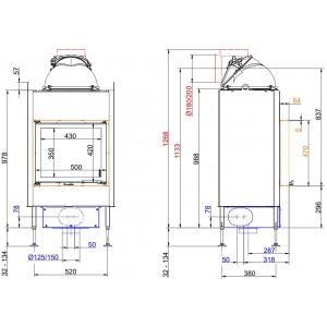 Каминная топка Brunner BKH 5.0 Flat 42-50 DT