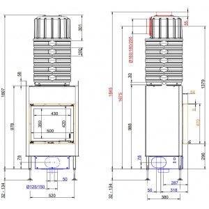 Каминная топка Brunner BKH 5.0 Flat 42-50 DT