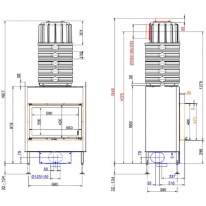 Каминная топка Brunner BKH 5.0 Flat 42-66 DT