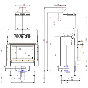 Каминная топка Brunner BKH 5.0 Flat 42-66 ST