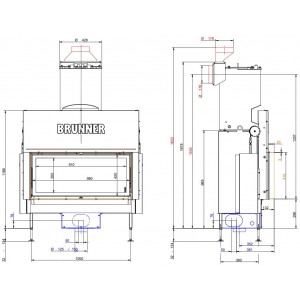 Каминная топка Brunner BKH 5.0 Flat 42-98 ST