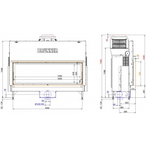 Каминная топка Brunner BKH 5.0 Flat 50-162 ST