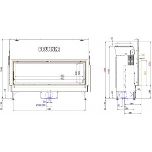 Каминная топка Brunner BKH 5.0 Flat 50-162 ST