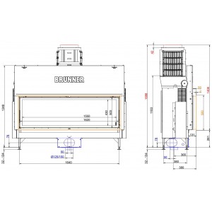 Каминная топка Brunner BKH 5.0 Flat 50-162 ST
