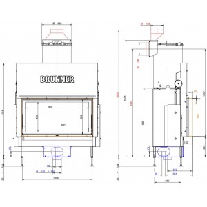 Каминная топка Brunner BKH 5.0 Flat 50-98 ST