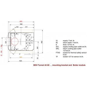 Каминная топка Brunner BKH 5.0 Tunnel 42-50 DT-DT