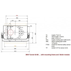 Каминная топка Brunner BKH 5.0 Tunnel 42-66 ST-DT